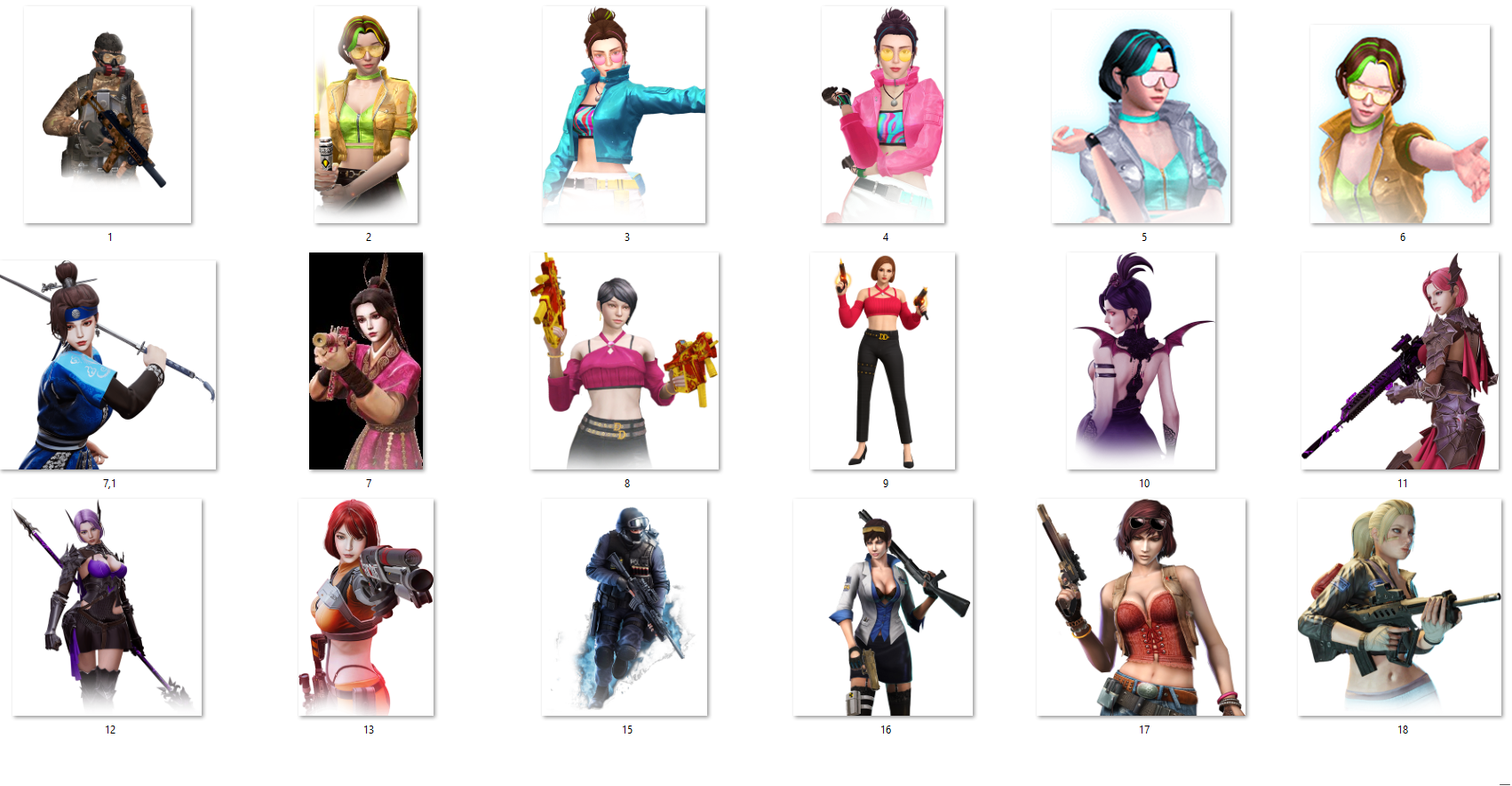 Point Blank Character Collection